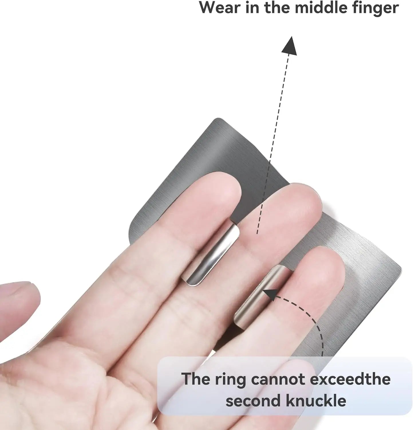 Stainless Steel Cutting Hand Guard, Finger Safety Protector for Slicing Vegetables Meat, Kitchen Tool