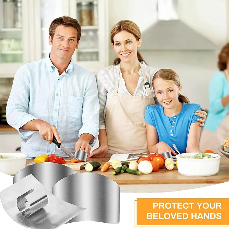 Stainless Steel Cutting Hand Guard, Finger Safety Protector for Slicing Vegetables Meat, Kitchen Tool