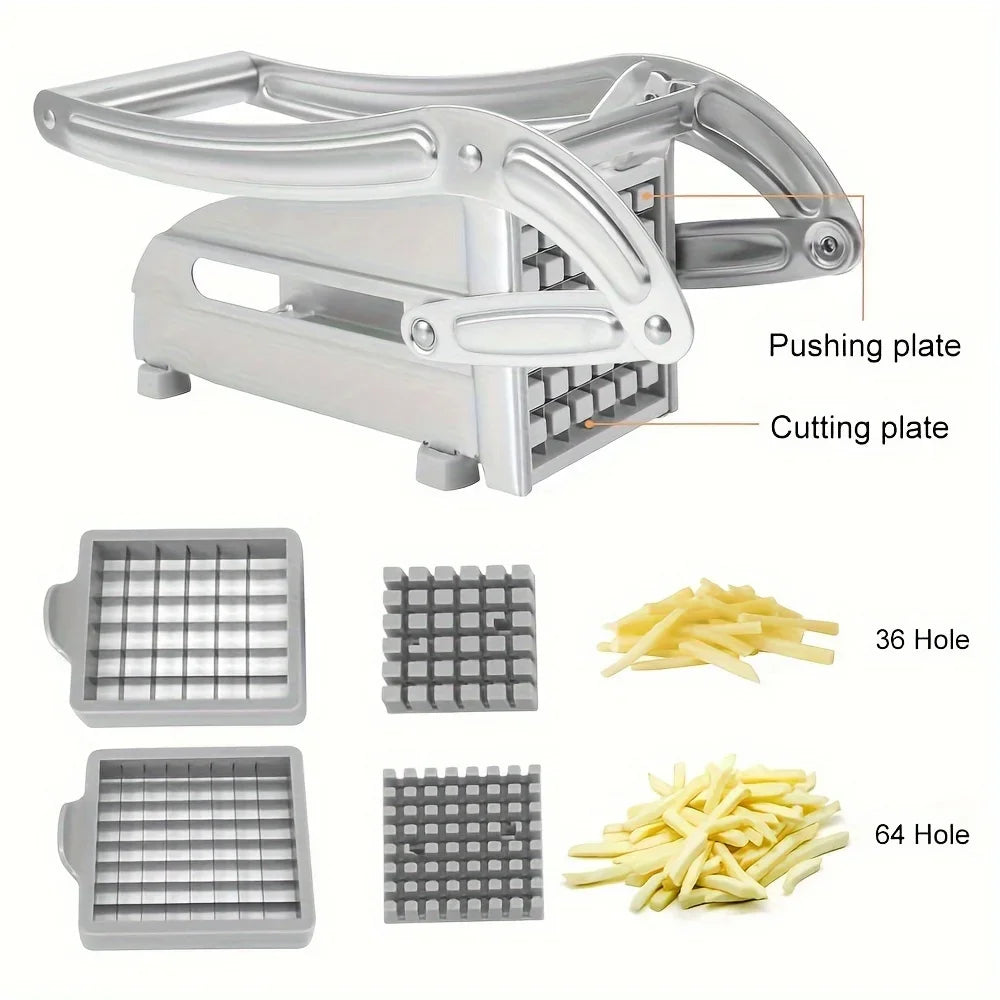1pc manual stainless steel vegetable slicer -430 level square blade potato cucumber slicer, multifunctional kitchen tool