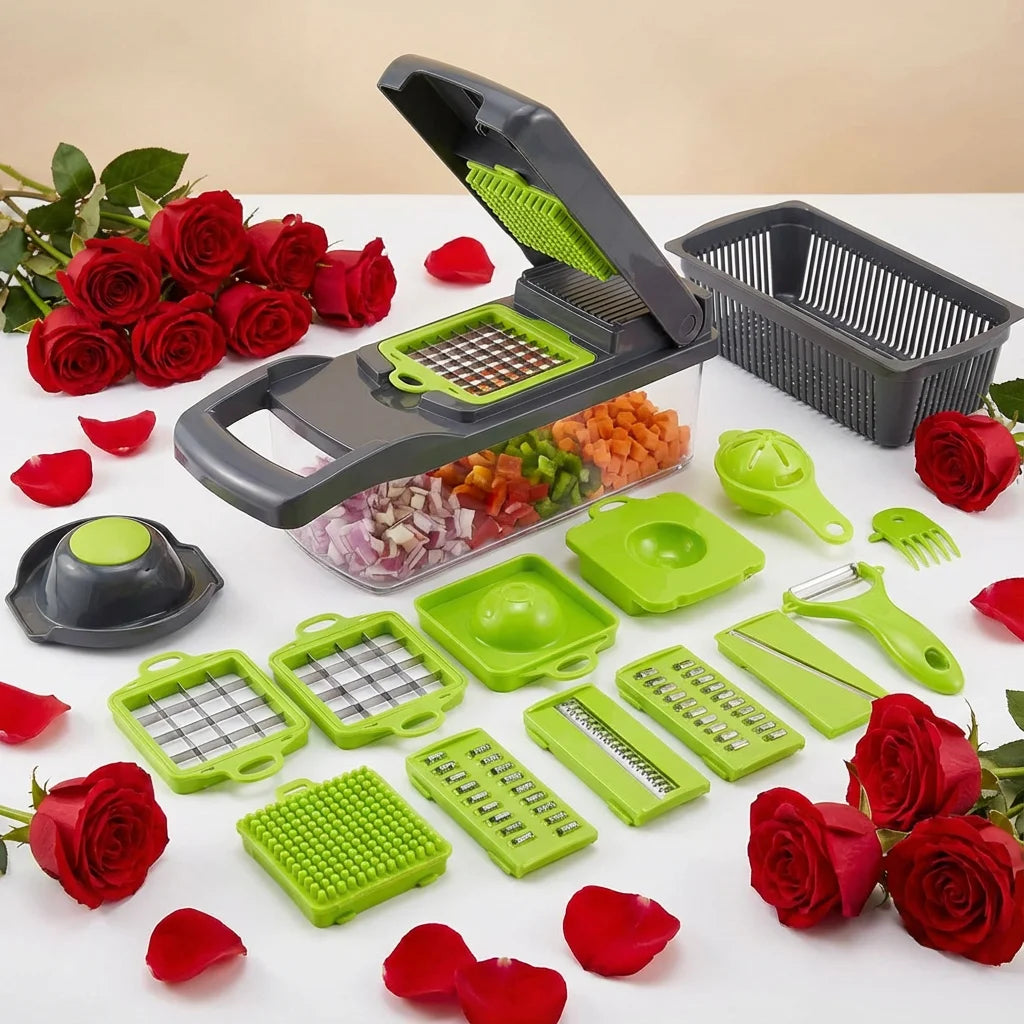 Safe Hand Guard Vegetable Cutter, for Cooking Together. 33x12cm, Shows Your Care